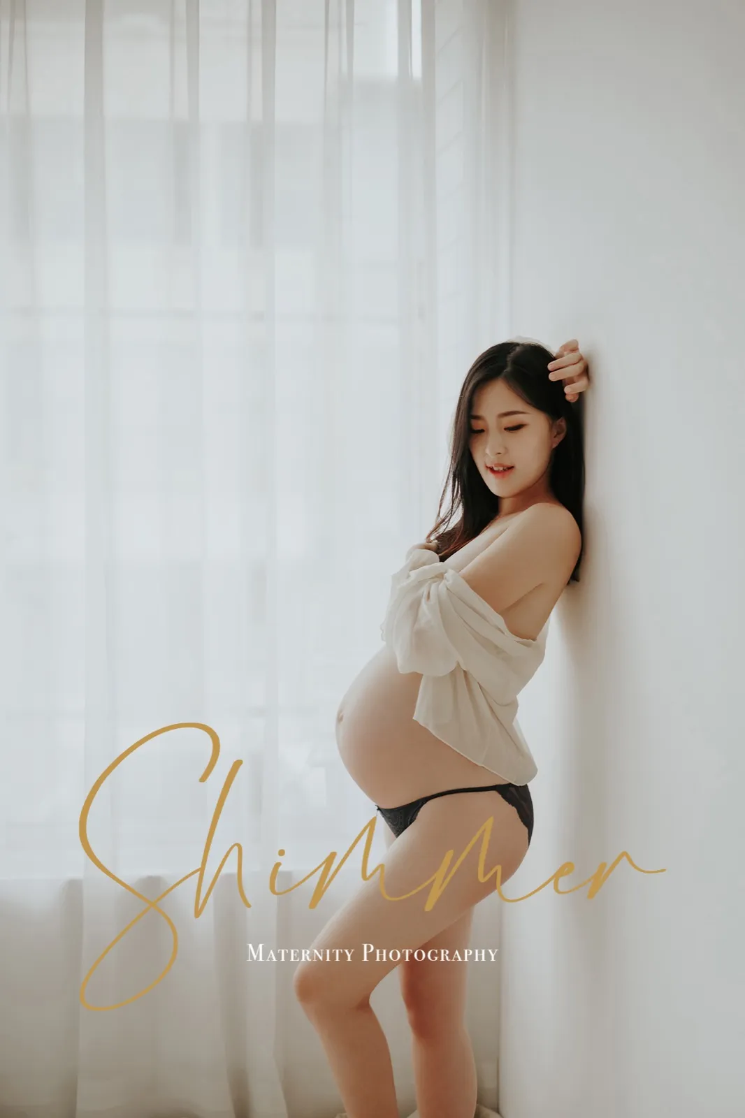 高雄孕婦寫真｜自然光側身孕婦輪廓